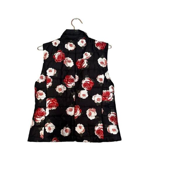 Loft Outlet Rose Floral Puffer Vest - Size Small - Picture 2 of 6